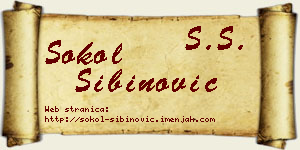 Sokol Sibinović vizit kartica